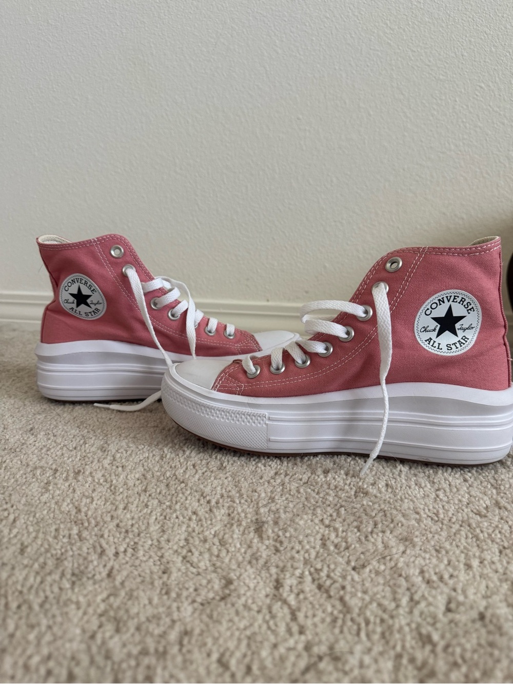 Converse Pink High Top Platform Sneakers
